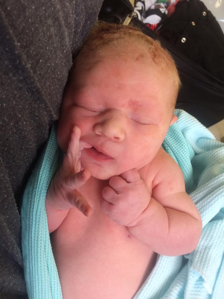 Our daughter shortly after our cord prolapsed birth