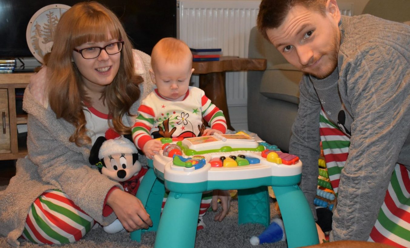 Here we are on our first Christmas with our baby Isabelle