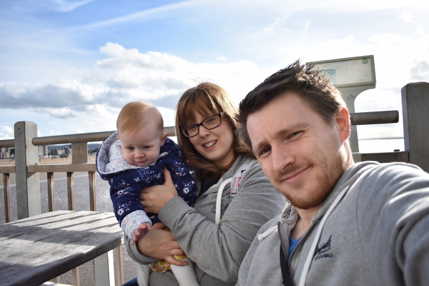 A family photo of us in Western on the Grand Pier