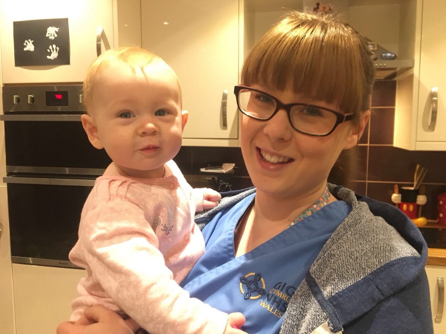 Isabelle looking proud before going back to work after Maternity Leave