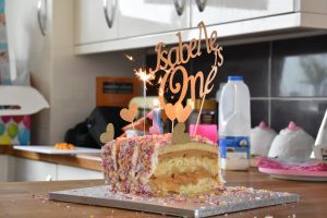A babies first birthday cake
