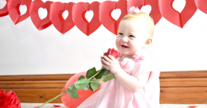 Pretty in pink - a baby girl dressed in pink