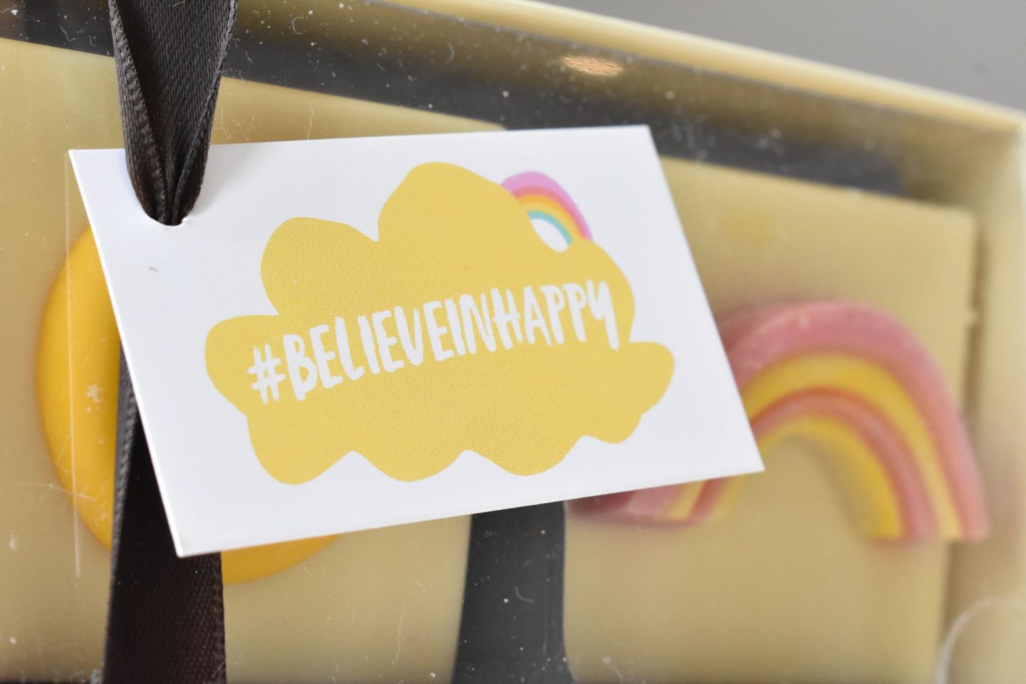 the chocolates for the #BelieveinHappy range by Funky Pigeon - all part of the Happy Bag