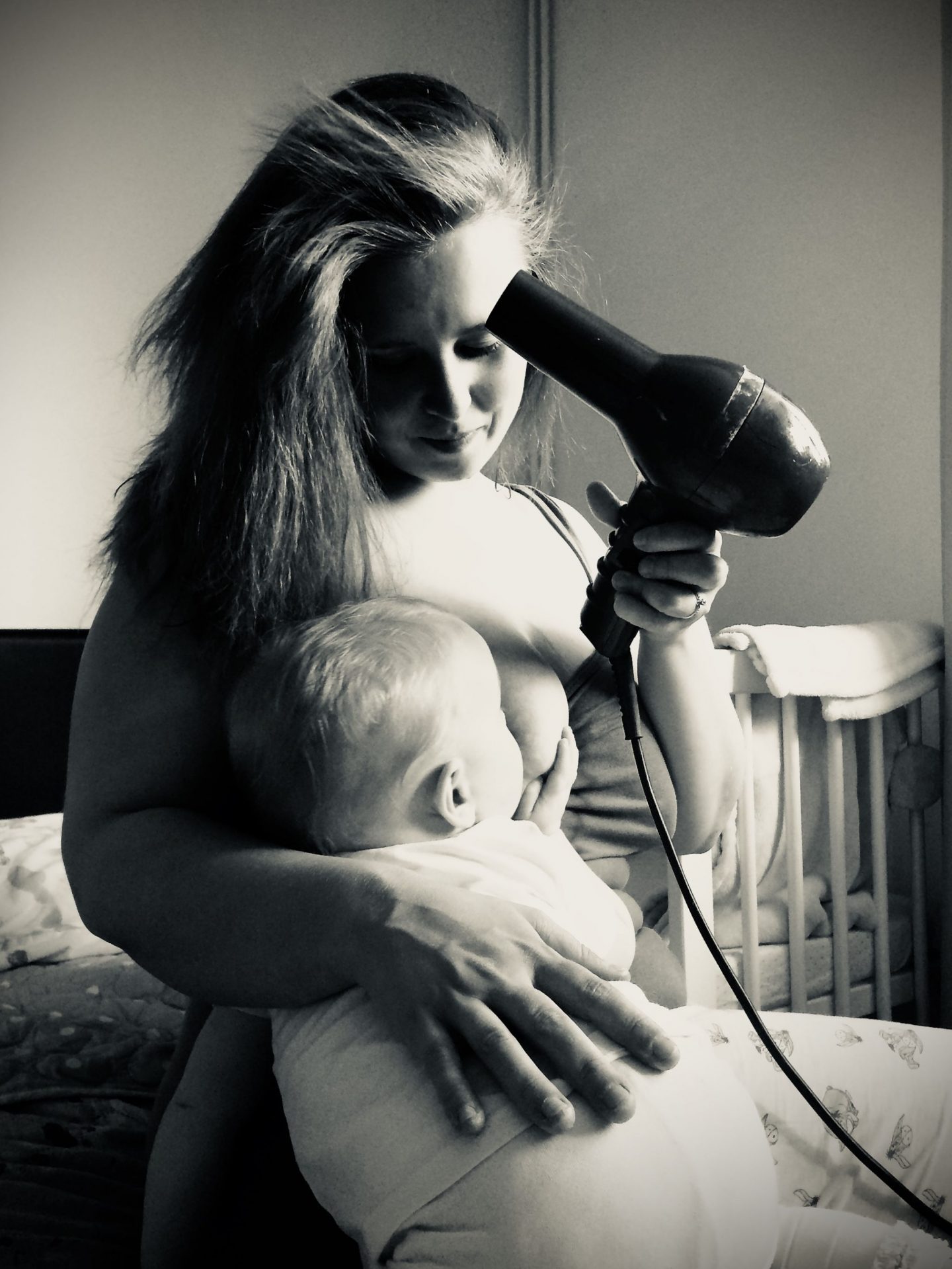 My wife feeding our 14 month old daughter Isabelle