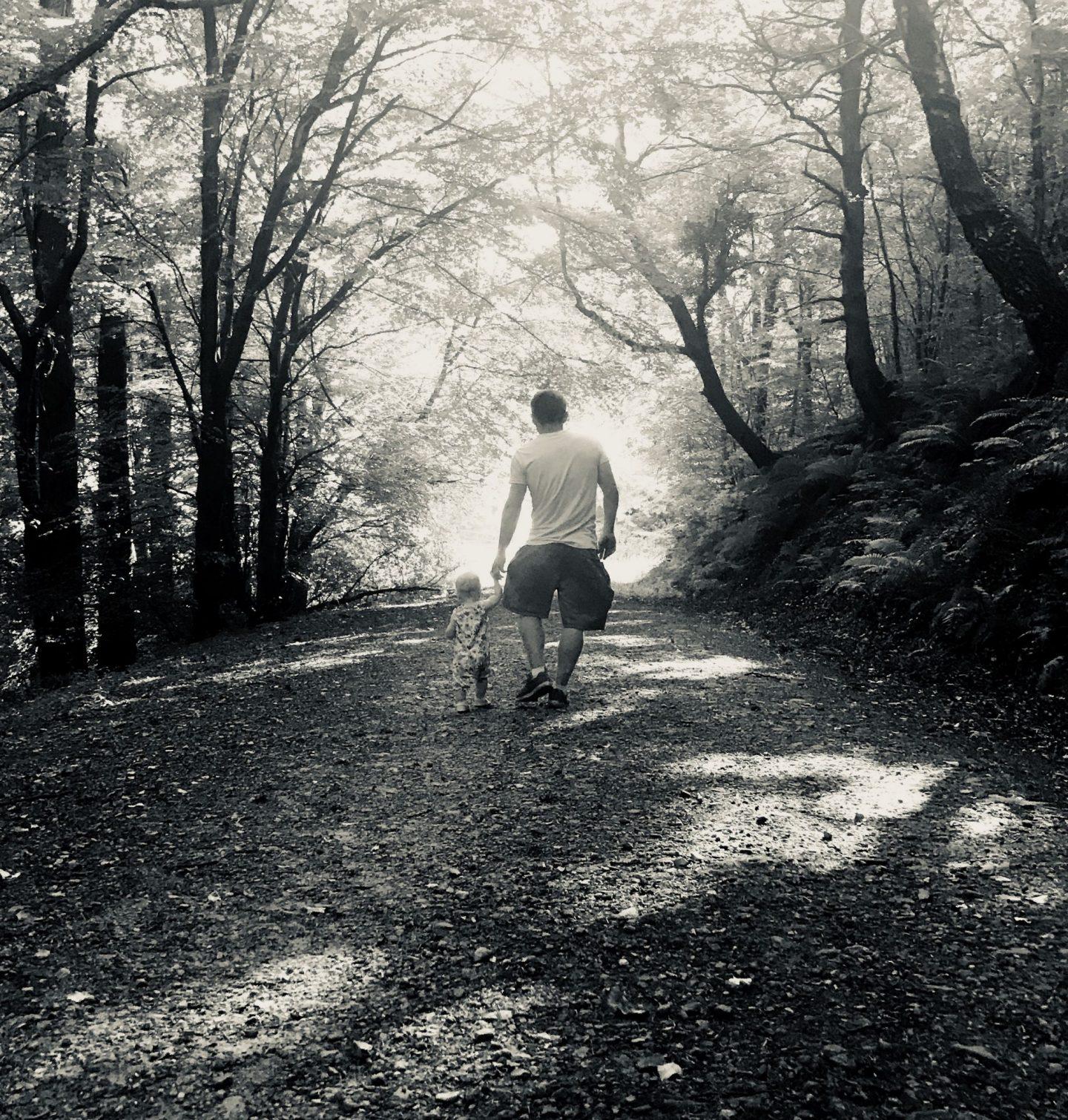 Me and Isabelle taking a stroll through the forest