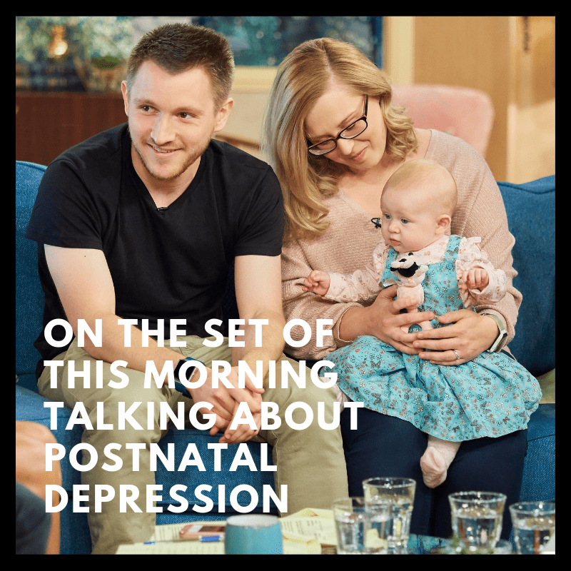 On the set of this Morning to talk about postnatal depression in fathers