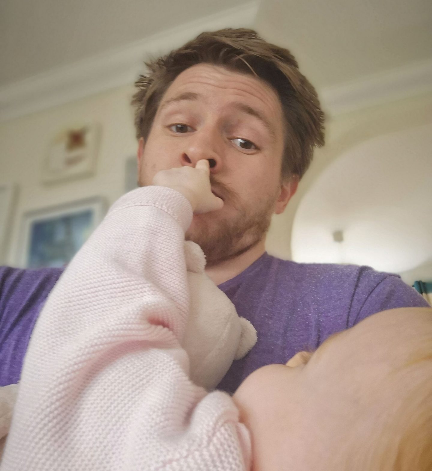 My shared nose with my toddler