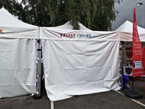 breastfeeding station at Abergavenny food festival 