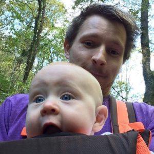 Babywearing in the early days. A far cry from being emasculating