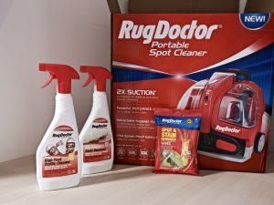 The Rug Doctor Portable Spot Cleaner plus other products to help tackle those muddy autumn walks