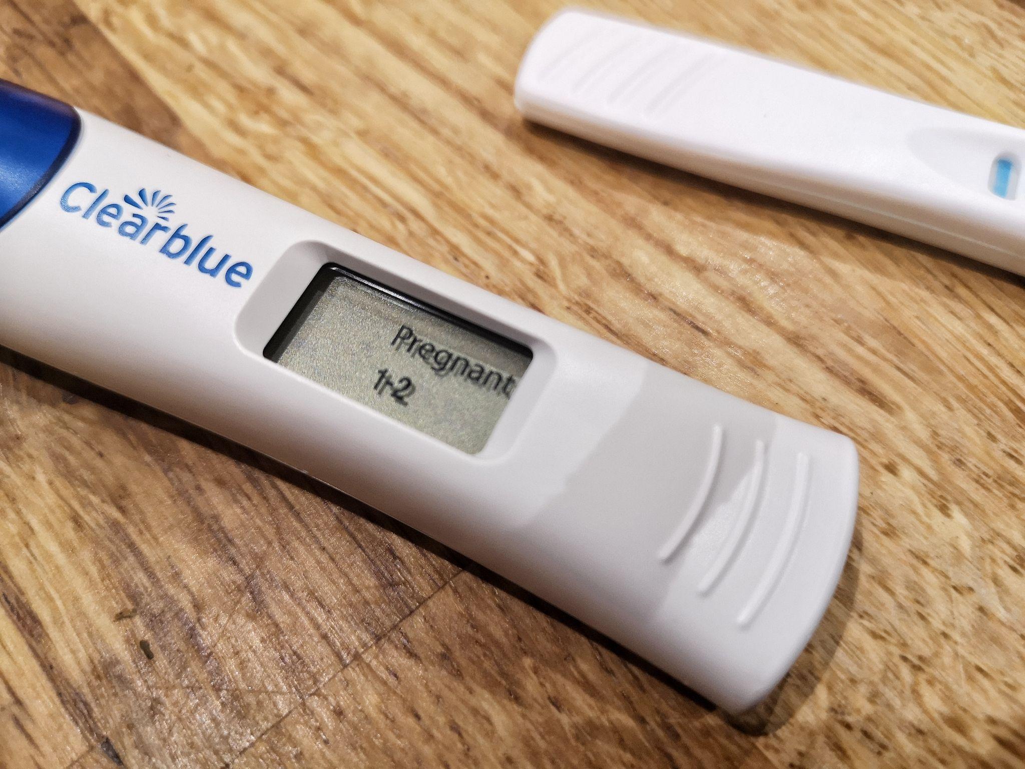 Clear Blue positive pregnancy test